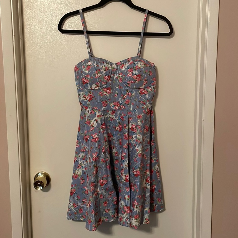 NWT Floral Denim A-Line Dress from Macy’s Size S